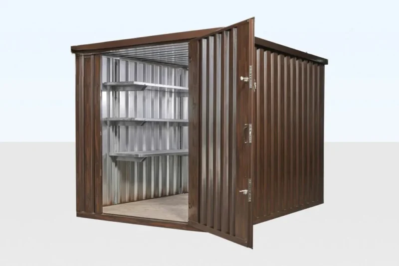 Wood-Effect Flat Packed Storage Container 2M X 2.1M - Image 3