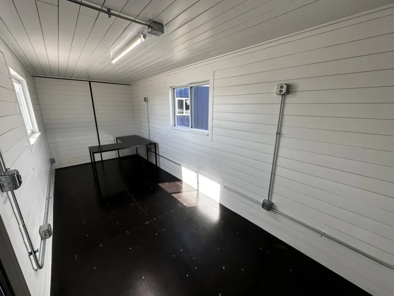 20ft 20’ Slate Gray Shiplap 120V Shipping Container Office Mini Split - Image 5