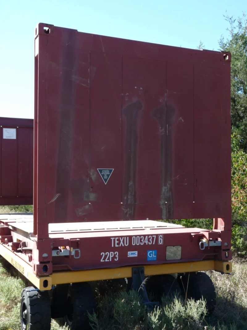 20' Flat Rack Shipping Container - One Trip, For Equipment, Oversize Items - Image 6