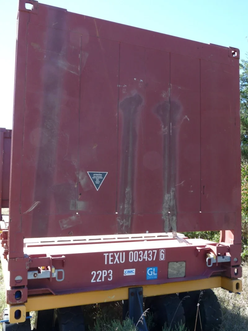 20' Flat Rack Shipping Container - One Trip, For Equipment, Oversize Items - Image 4