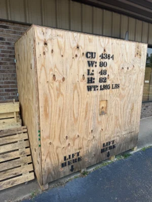 Heavy Duty Wood Shipping Crate – 80" x 48" x 82"