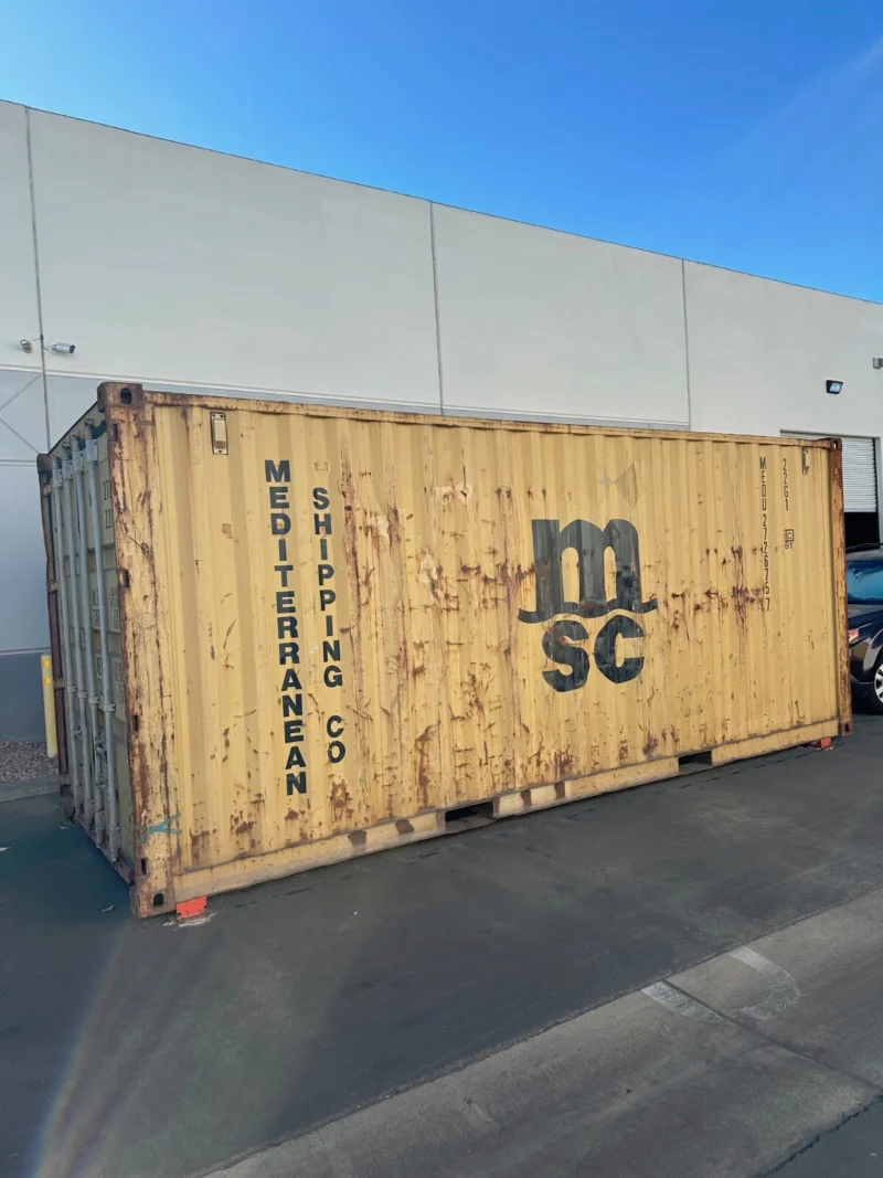Used 20ft Conex Shipping / Storage Container – Yellow/Gold – Priced to Sell! - Image 4