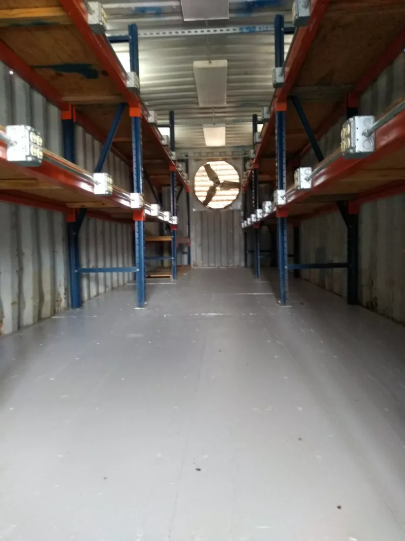 40 ft Container Shop - Climate Controlled Office + Inventory Storage / Racking - Image 6
