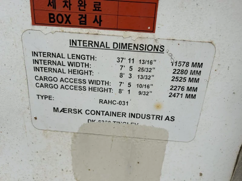 Maersk RAHC-031 Used 40ft Cold Storage Reefer Container – Model CCR18060 - Image 7