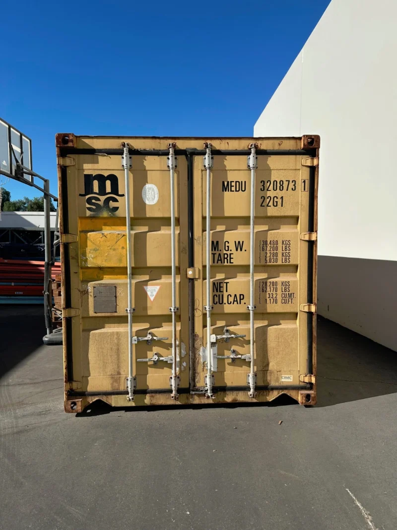 Used 20ft Conex Shipping / Storage Container – Yellow/Gold – Priced to Sell! - Image 5