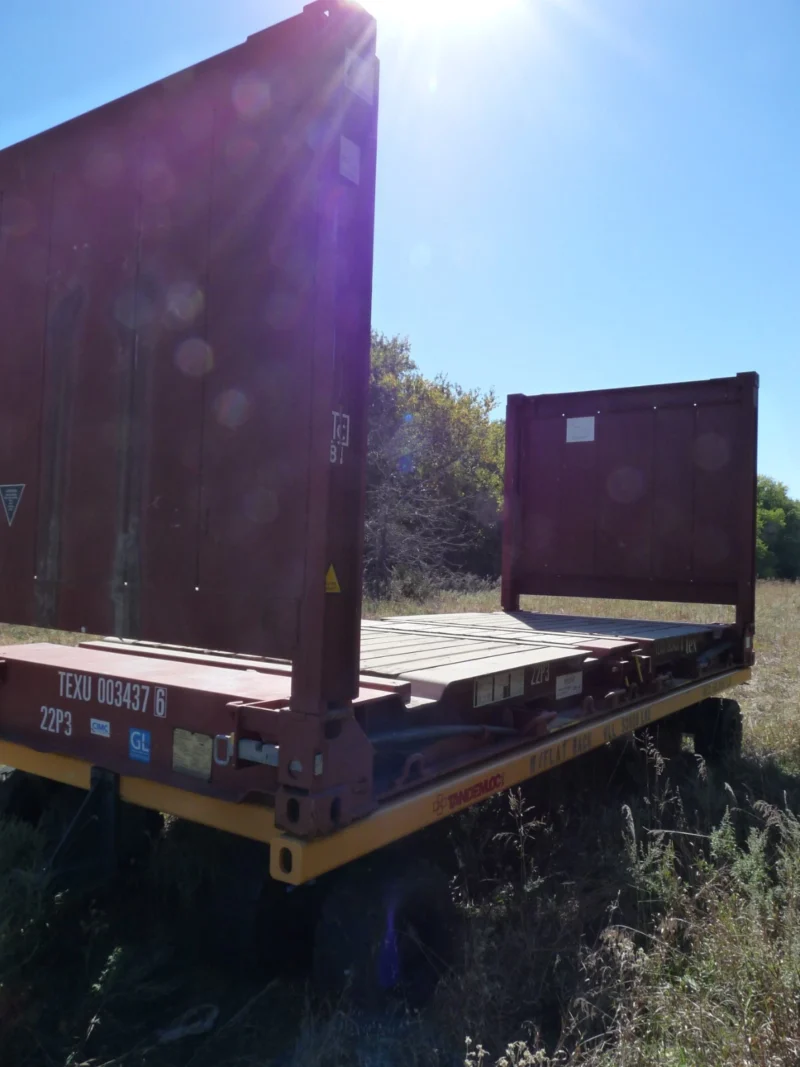 20' Flat Rack Shipping Container - One Trip, For Equipment, Oversize Items - Image 8